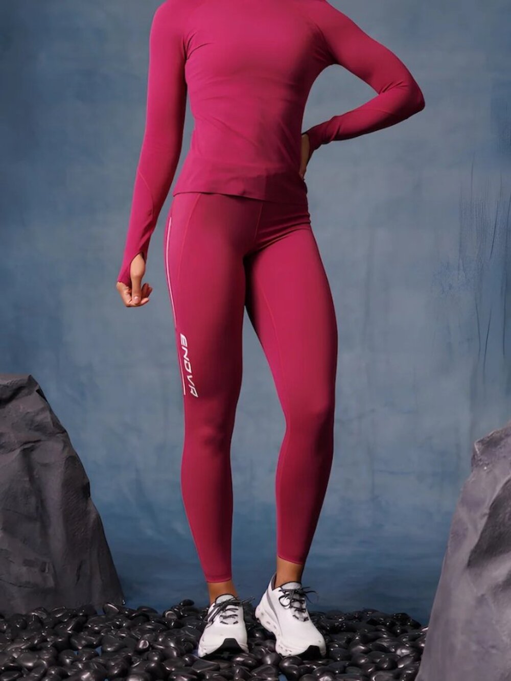 NWT Endeavor Athletic Drawcord Leggings Wild Orchid Cooling Performance Workout - Picture 3 of 16